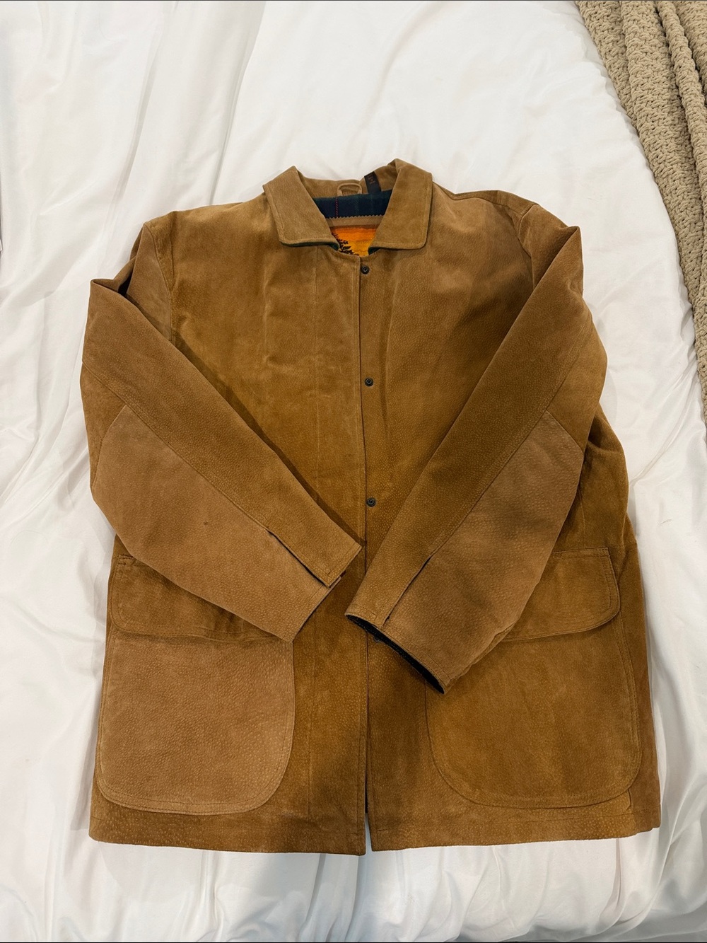 Outbrook Women's Brown Suede Jacket - Timeless Suede Coat large